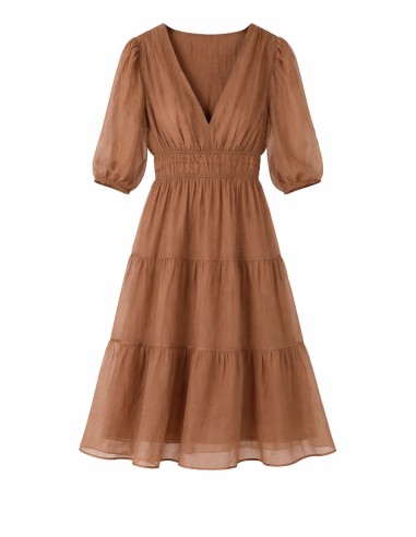 VESTIDO GASA MEDIA MANGA