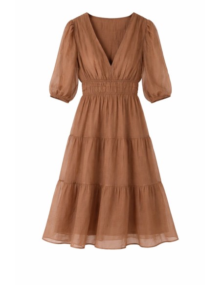 VESTIDO GASA MEDIA MANGA