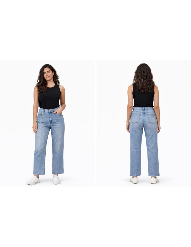 PANTALON DENIM DESFLECADO