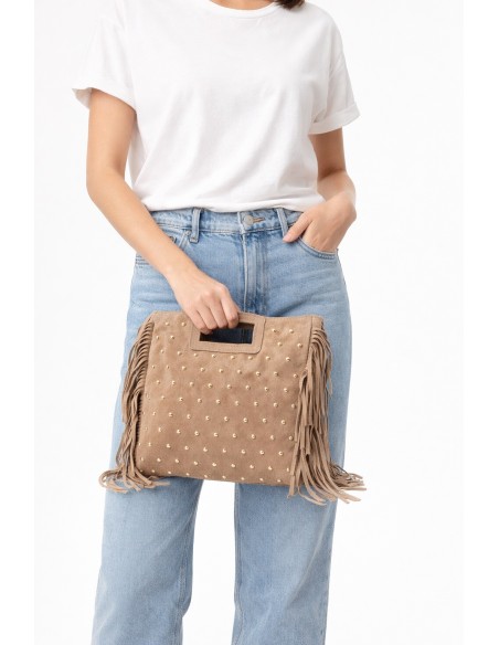 BOLSO ANTE CUADRADO TACHUELAS