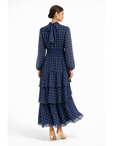 VESTIDO GASA CUADROS