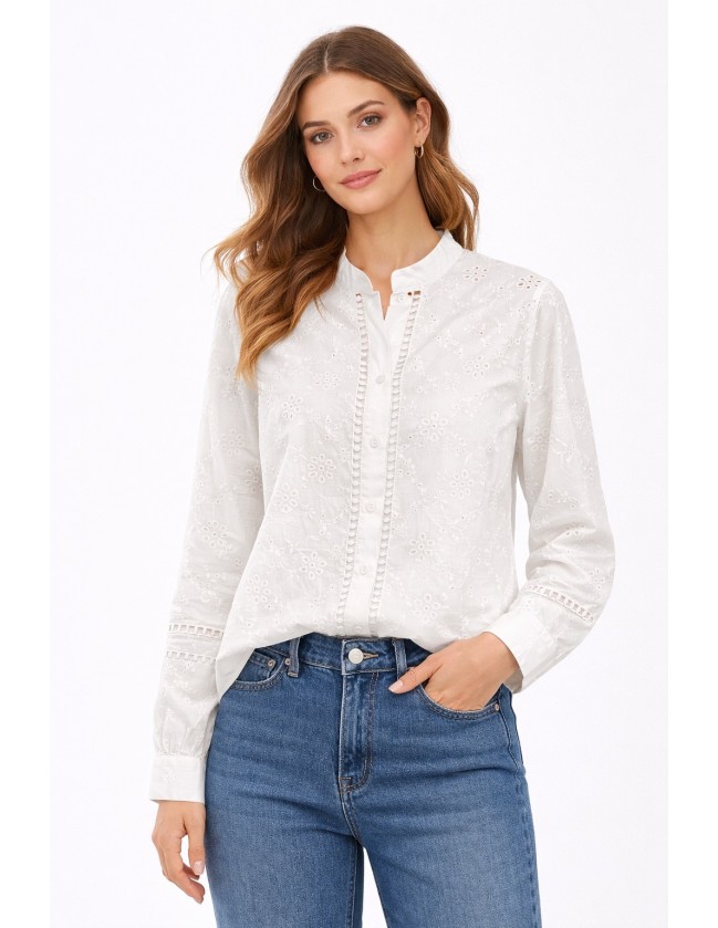 CAMISA BORDADA FLORES MAO