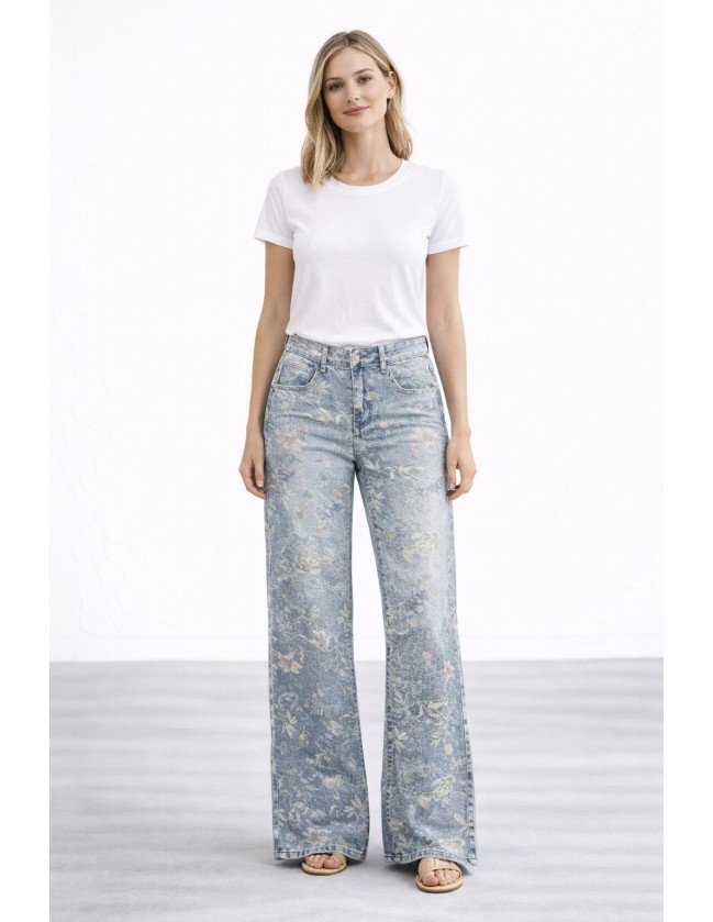 PANTALON DENIM ESTAMPADO