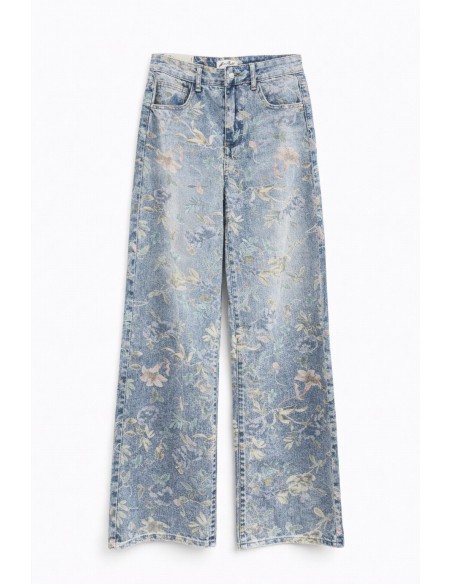 PANTALON DENIM ESTAMPADO