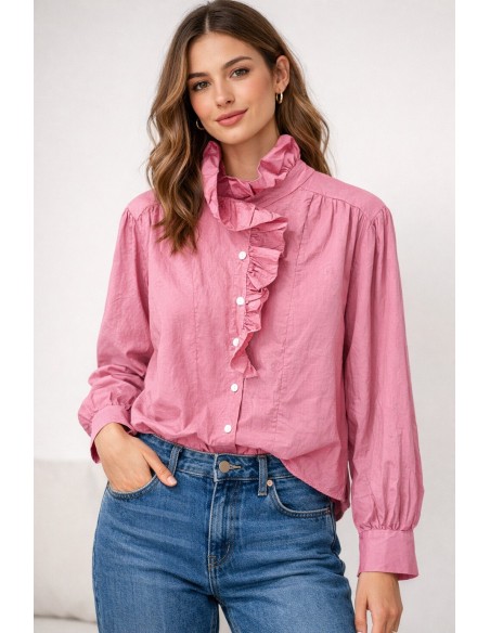 CAMISA CUELLO CISNE VOLANTES