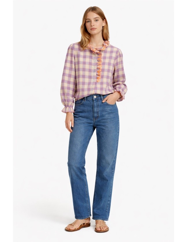 BLUSA CUELLO VOLANTES