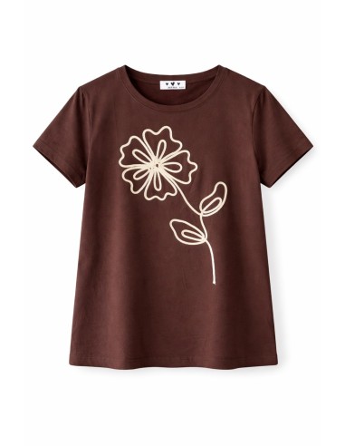 CAMISETA RELIEVE FLOR