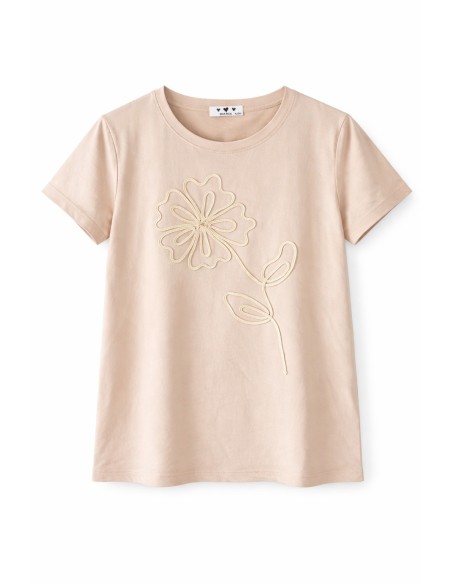 CAMISETA RELIEVE FLOR