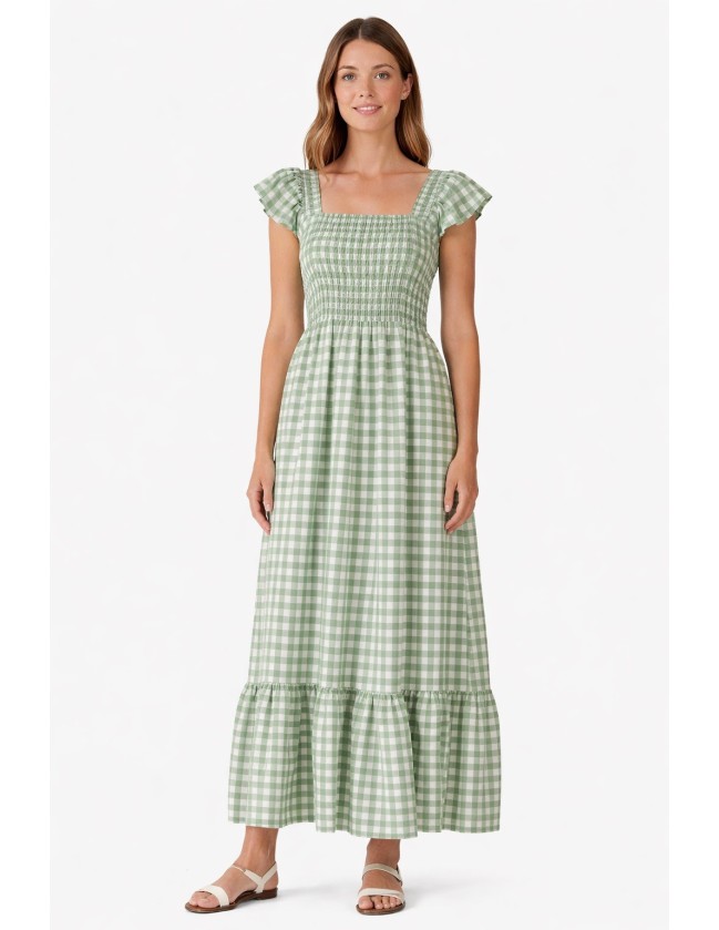 VESTIDO CUADROS VICHY TIRANTAS