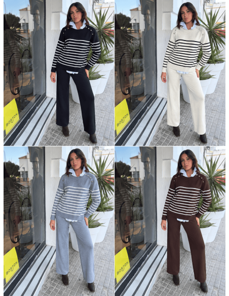 CONJUNTO LANA BOTONADURA