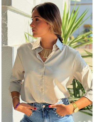 CAMISA SATINADA RECTA