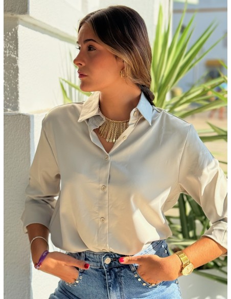 CAMISA SATINADA RECTA